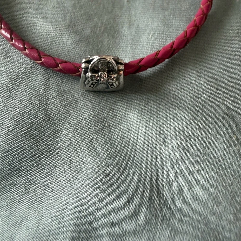 Silver Hand Bag Charm with Bow